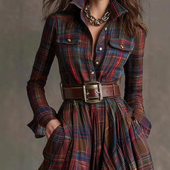 Women’s Plaid Maxi Dress