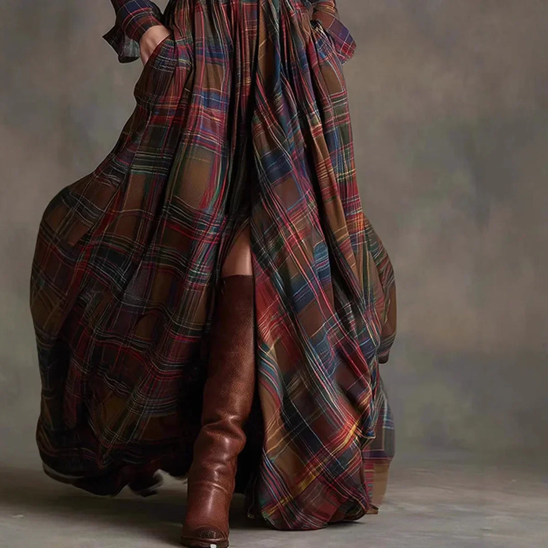 Women’s Plaid Maxi Dress