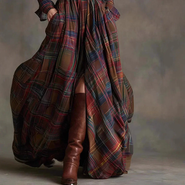 Women’s Plaid Maxi Dress