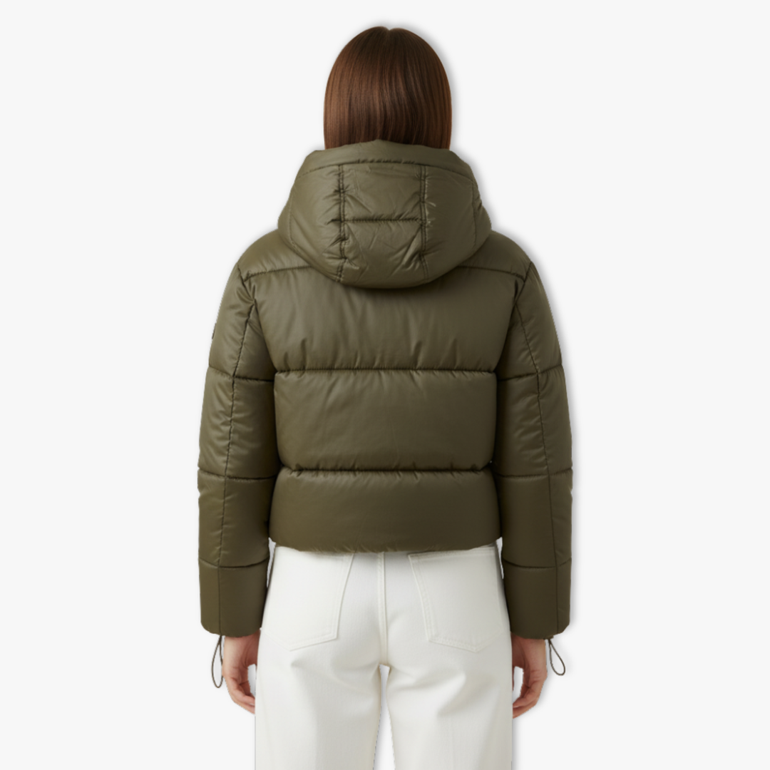 Seraphine | Quilted Jacket with Hood and Stand Collar