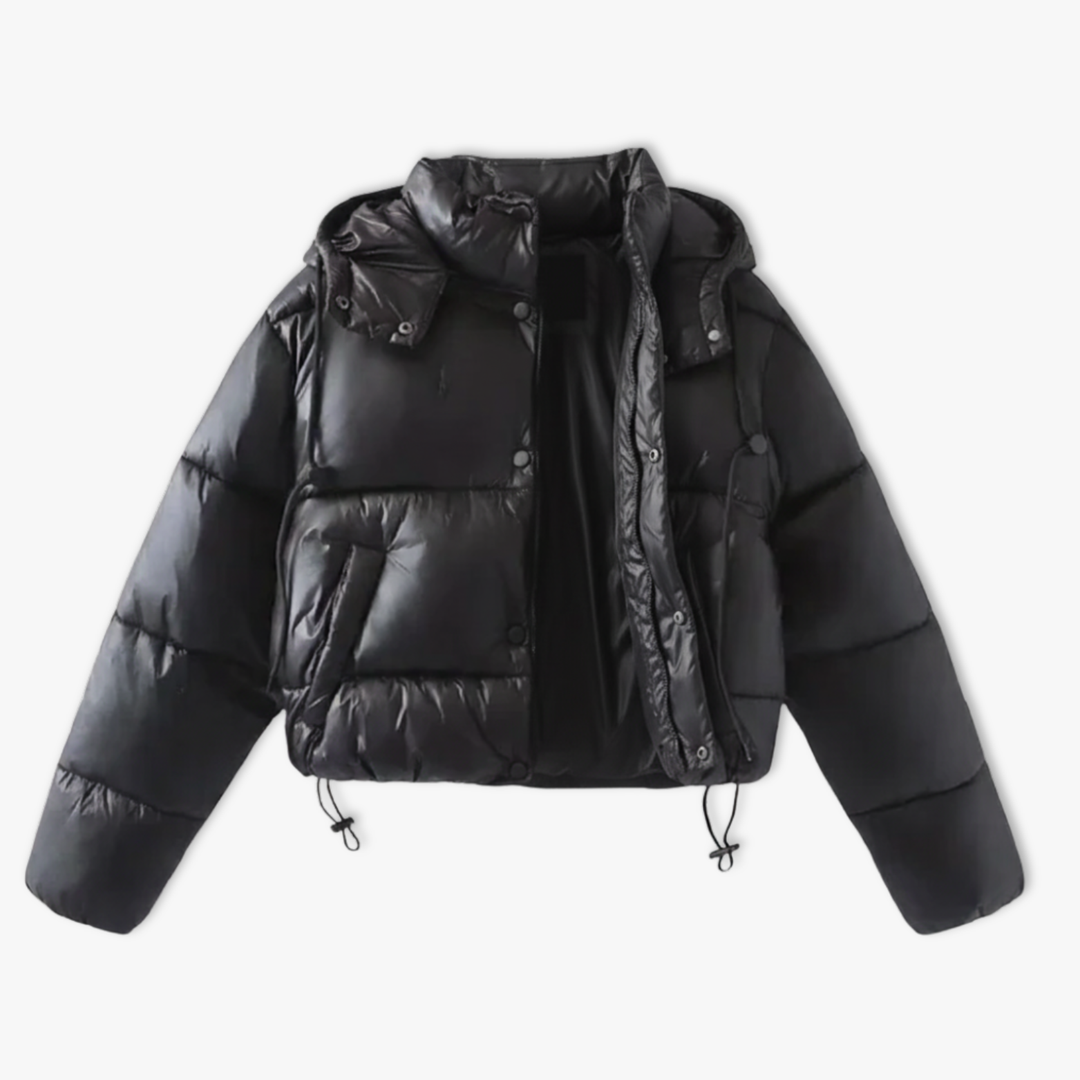 Seraphine | Quilted Jacket with Hood and Stand Collar