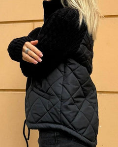 Women’s Quilted Jacket with Stand Collar  Padded Coat