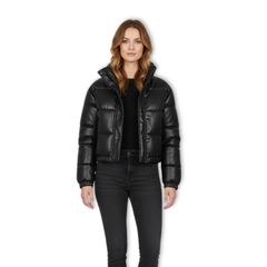 Women’s Quilted Puffer Jacket with Zipper Closure