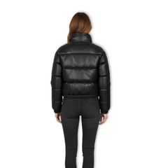Women’s Quilted Puffer Jacket with Zipper Closure