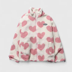 Women’s Reversible Jacket with Heart Print