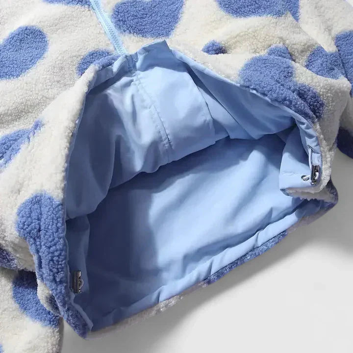 Women’s Reversible Jacket with Heart Print