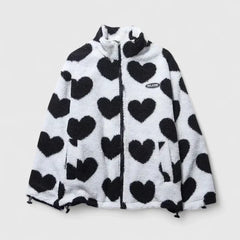Women’s Reversible Jacket with Heart Print