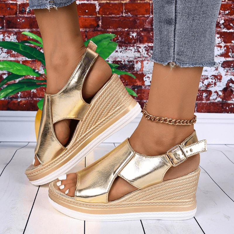 Women’s Sandals - Ankle Strap Platform Espadrille Shoes