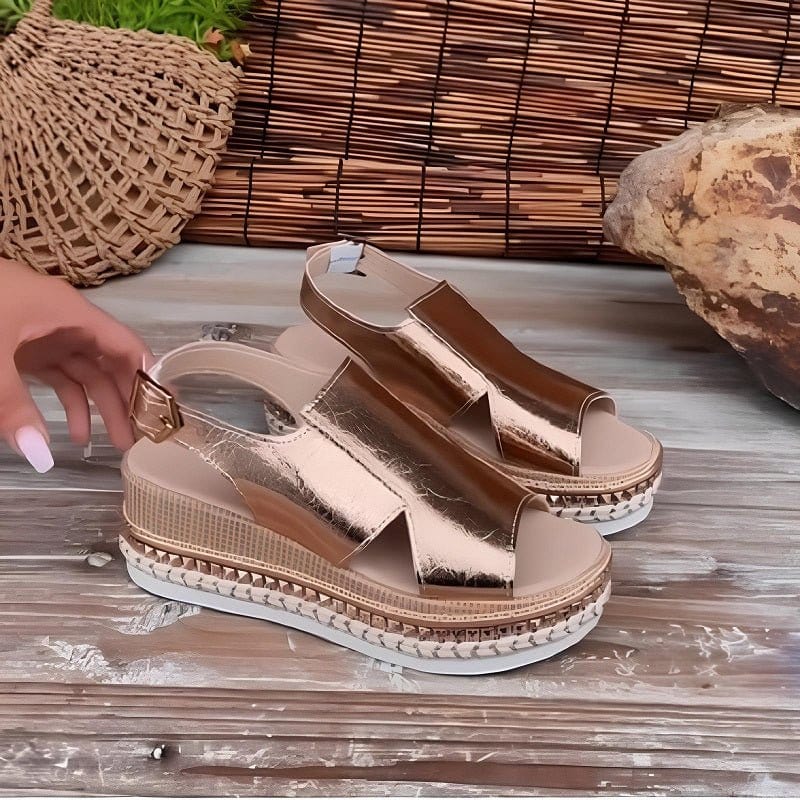 Women’s Sandals - Ankle Strap Platform Espadrille Shoes