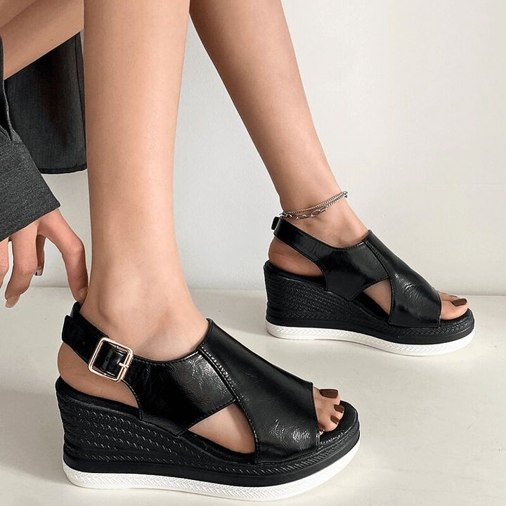 Women’s Sandals - Ankle Strap Platform Espadrille Shoes