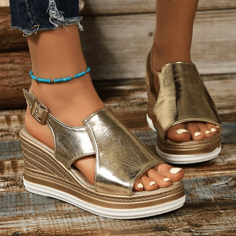 Women’s Sandals - Ankle Strap Platform Espadrille Shoes