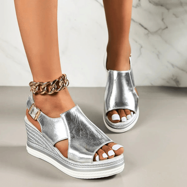 Women’s Sandals - Ankle Strap Platform Espadrille Shoes