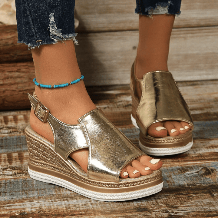 Women’s Sandals - Ankle Strap Platform Espadrille Shoes