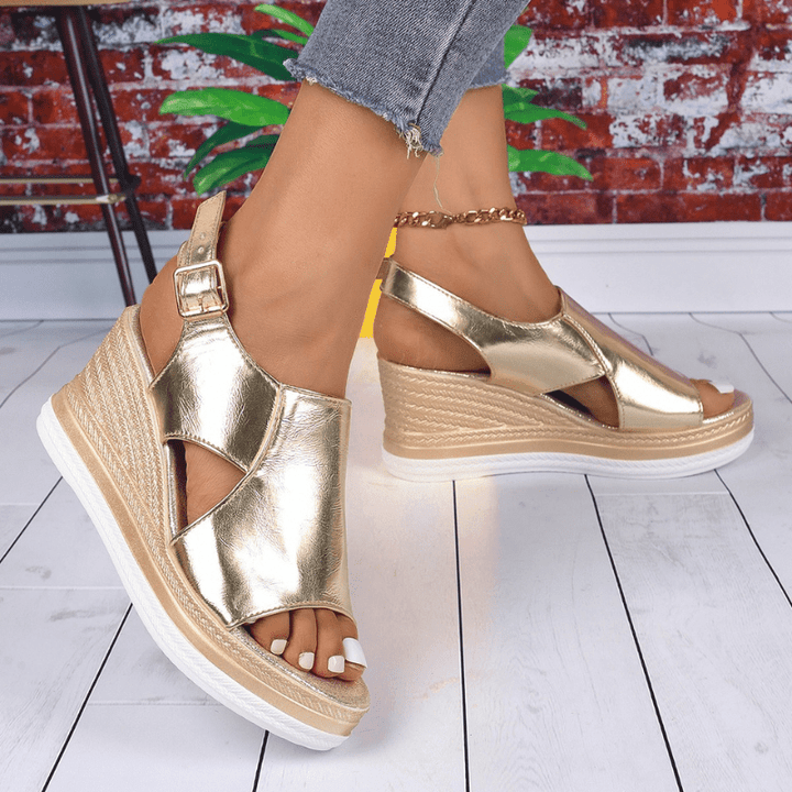 Women’s Sandals - Ankle Strap Platform Espadrille Shoes
