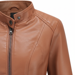 Women’s Slim Fit Jacket with Zip Pocket Closure