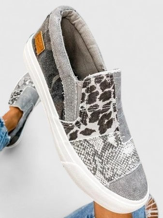 Women's Slip-On Canvas Sneakers with Arch Support