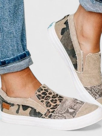 Women's Slip-On Canvas Sneakers with Arch Support