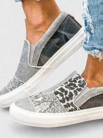 Women's Slip-On Canvas Sneakers with Arch Support
