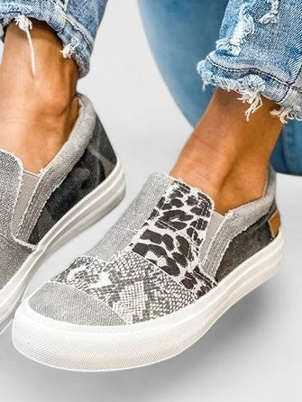 Women's Slip-On Canvas Sneakers with Arch Support