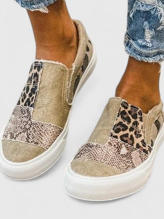 Women's Slip-On Canvas Sneakers with Arch Support