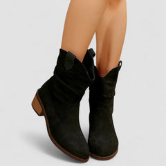 Women’s Slouchy Ankle Boots with Subtle Texture