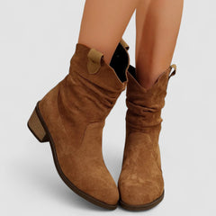 Women’s Slouchy Ankle Boots with Subtle Texture
