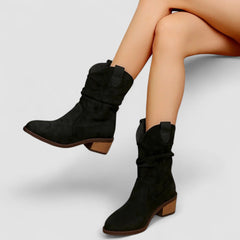 Women’s Slouchy Ankle Boots with Subtle Texture