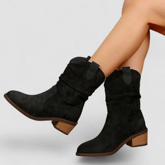 Women’s Slouchy Ankle Boots with Subtle Texture