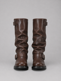 Women’s Slouchy Boot with Buckle Strap Detail