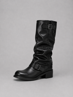 Women’s Slouchy Boot with Buckle Strap Detail