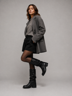 Women’s Slouchy Boot with Buckle Strap Detail