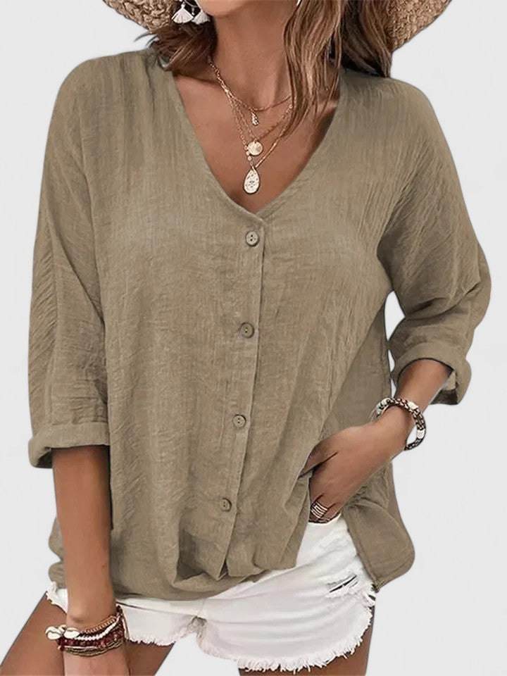 Women’s Sophisticated Blouse with Button Closure