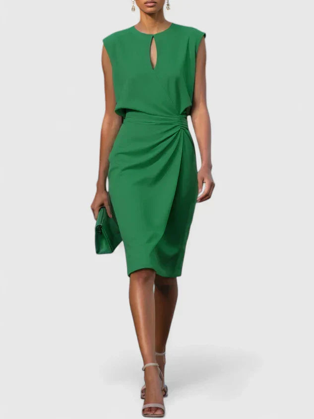 Women’s Sophisticated Dress with Draped Waist
