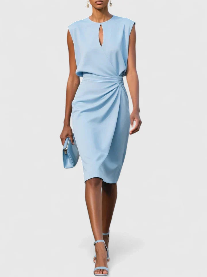 Women’s Sophisticated Dress with Draped Waist