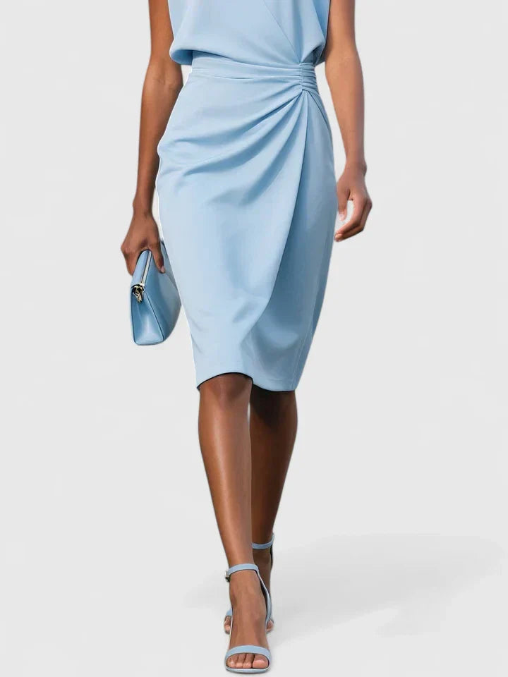 Women’s Sophisticated Dress with Draped Waist