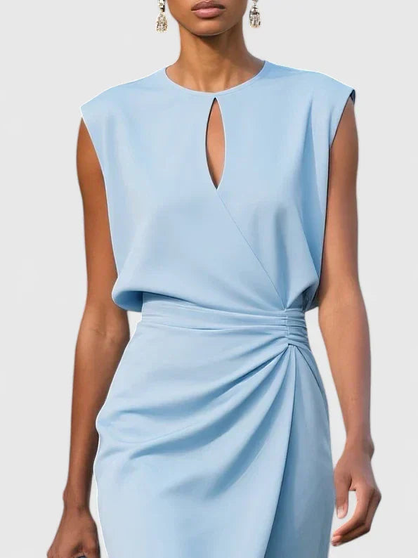 Women’s Sophisticated Dress with Draped Waist