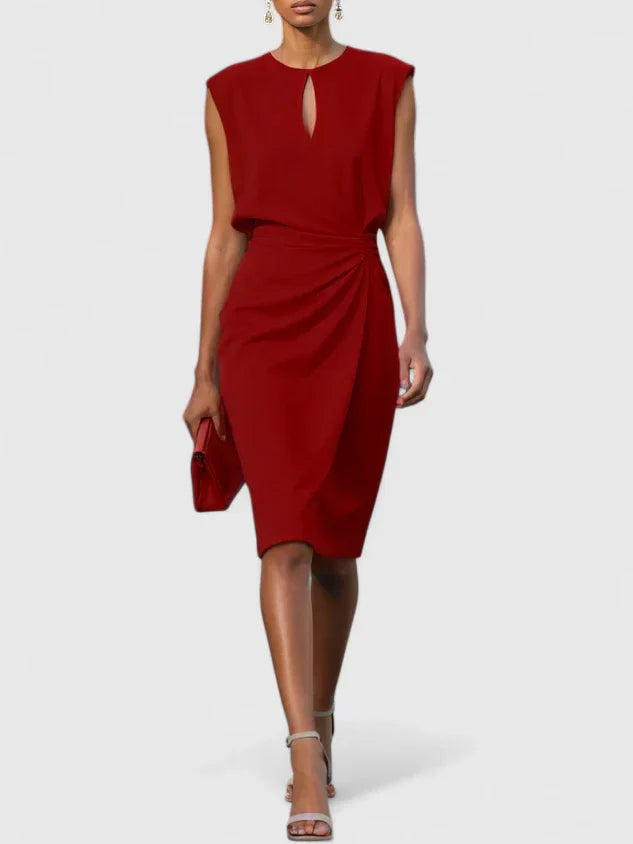 Women’s Sophisticated Dress with Draped Waist