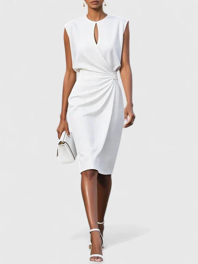 Women’s Sophisticated Dress with Draped Waist