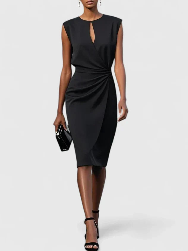 Women’s Sophisticated Dress with Draped Waist