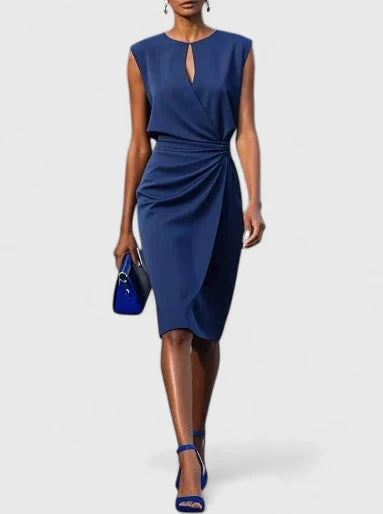 Women’s Sophisticated Dress with Draped Waist