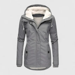 Women’s Sophisticated Hooded Coat - Button Closure
