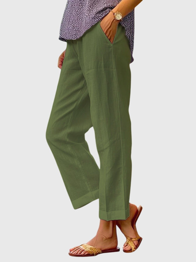 Women’s Straight Cut Pants - Front Pocket