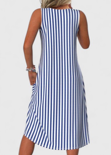 Women’s Stripe Sleeveless  Dress