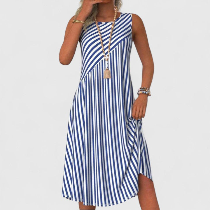 Women’s Stripe Sleeveless  Dress