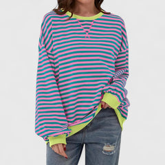 Women’s Striped Sweater with Cozy Fit