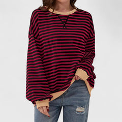 Women’s Striped Sweater with Cozy Fit