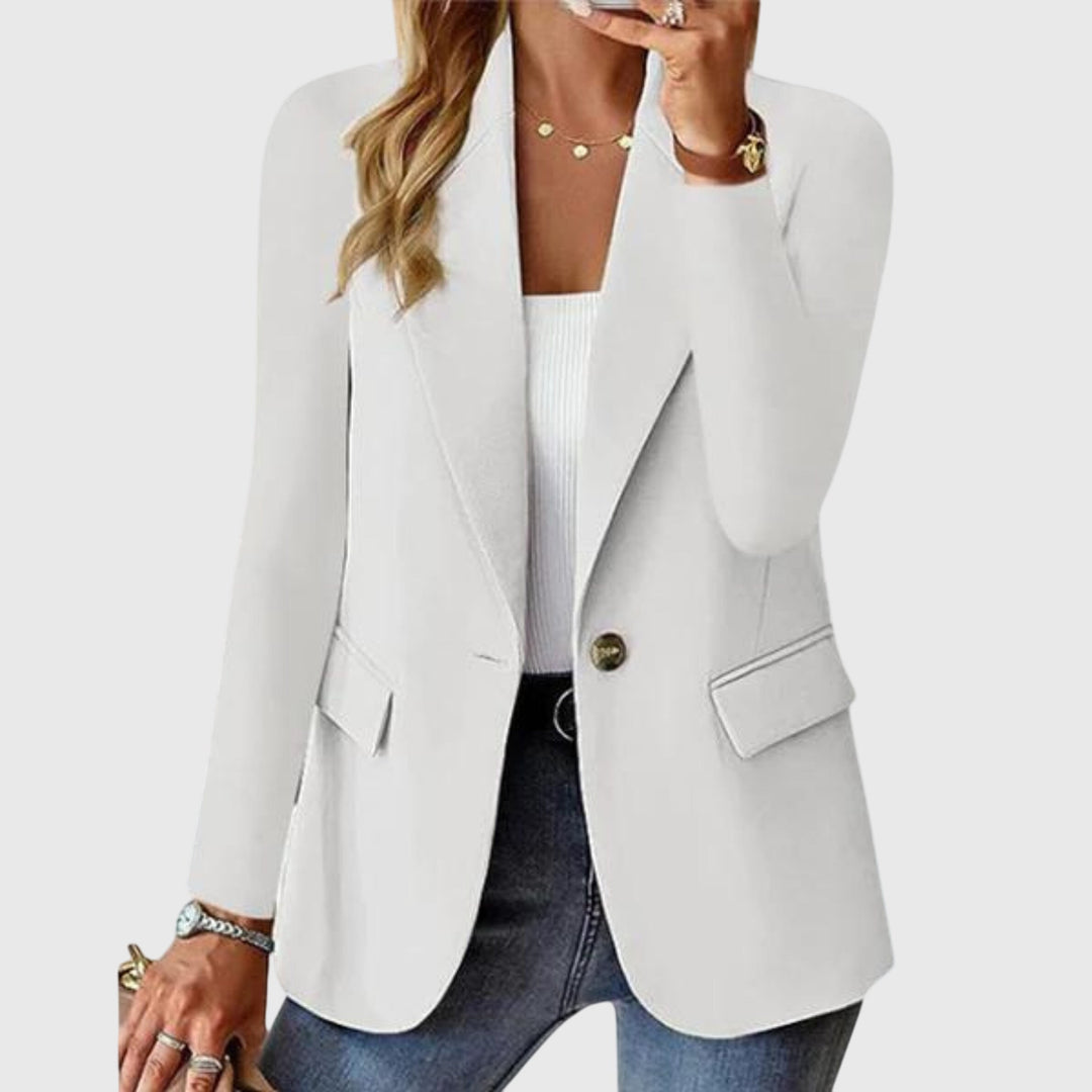 Women’s Structured Blazer - Wrinkle-Resistant Finish