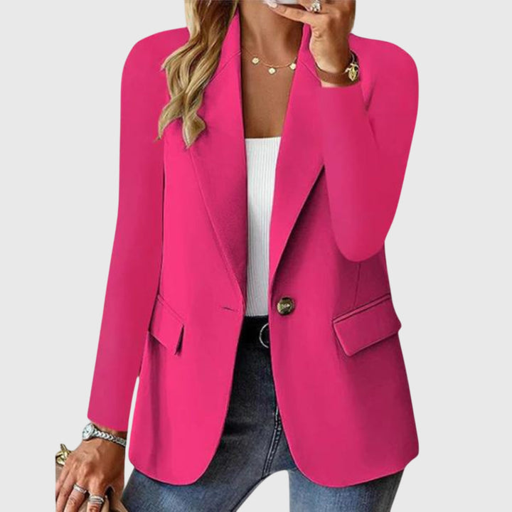 Women’s Structured Blazer - Wrinkle-Resistant Finish
