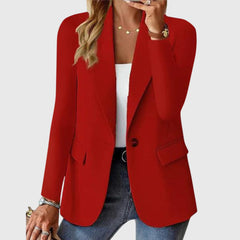 Women’s Structured Blazer - Wrinkle-Resistant Finish