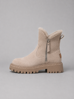 Women’s Suede Ankle Boots with Chunky Sole